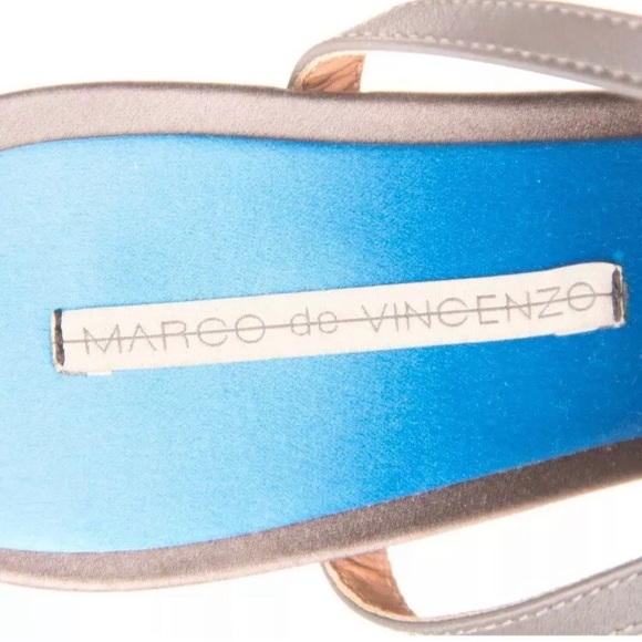 MARCO DE VINCENZO Leather Ankle Strap Sandals US7 - Picture 6 of 6